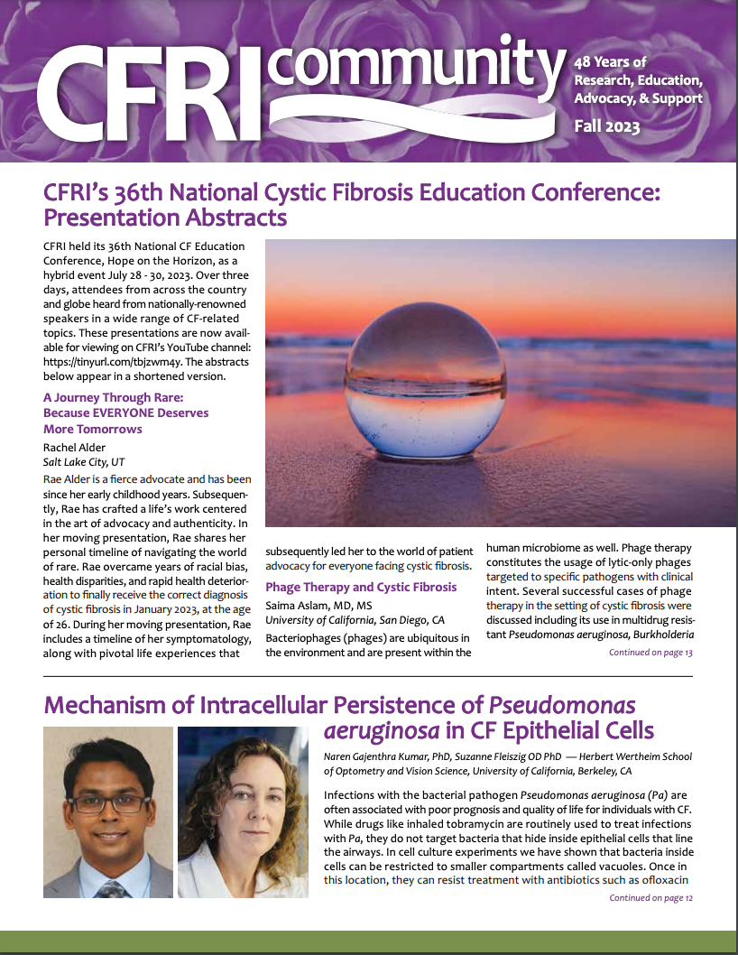 CFRI community newsletter cover